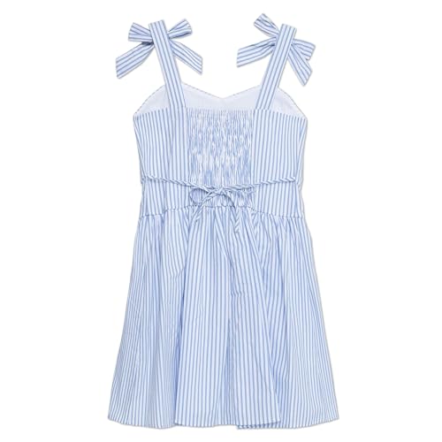 Speechless Girls' Striped Cotton Skater Dress with Bow Shoulders3