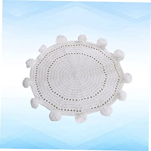 GLSTOY Boho Kinderkamer Decor Boho Decor Circulaire Tapijten Niet-Vloer Tapijten Gebreid Vloerkleed Ronde Niet-Tapijt Badmat Versier Deurmat Indoor Erker Kussen Baby Wit Bohemian - Afbeelding 8