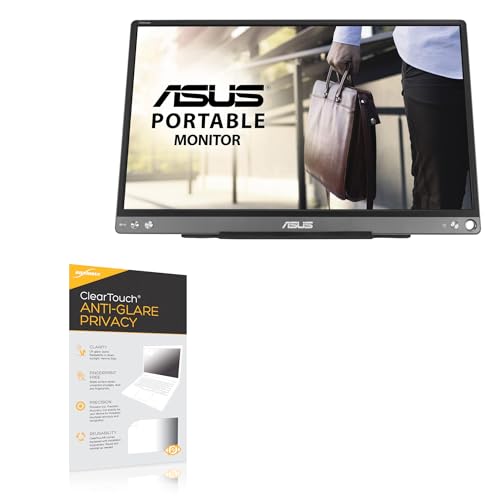 BoxWave Screen Protector Compatible With ASUS ZenScreen MB16ACE - ClearTouch Anti-Glare Privacy (2-Pack), Privacy Screen Protector Flexible Film Anti-Glare