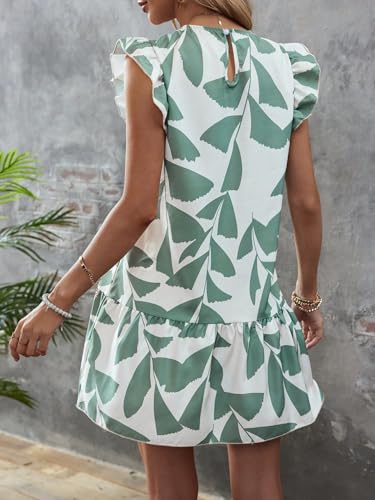 Image of SISKIN Women's 2025 Summer Beach Hobo Ruffle Trim Dresses Sleeveless Flowy Vocation Sun Dress Outfit Woman