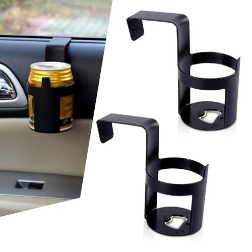 Portavasos de puerta para carro Shakas 2 piezas negro miniatura 1