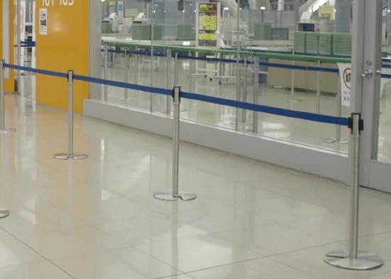 Amazon.co.jp: テラモト ベルトパーテーションスタンドD ステン SU-660