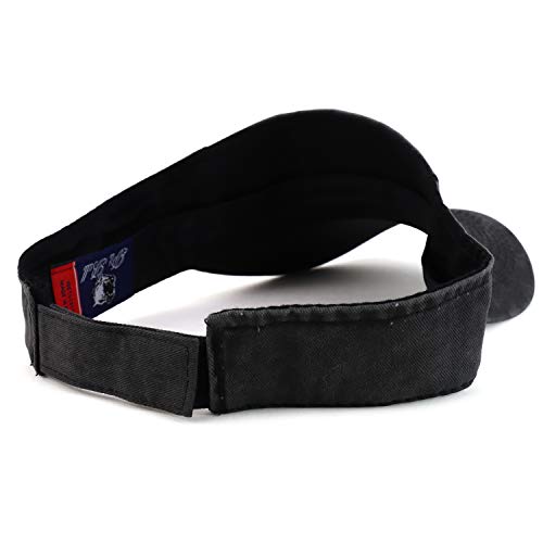 Image of Trendy Apparel Shop USA American Flag Embroidered Polyester Summer Visor Hat