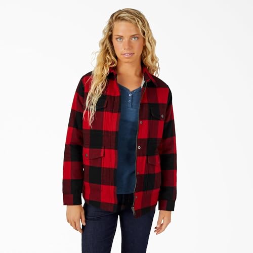 Dickies Women's Sherpa Lined Flannel Chore Coat3