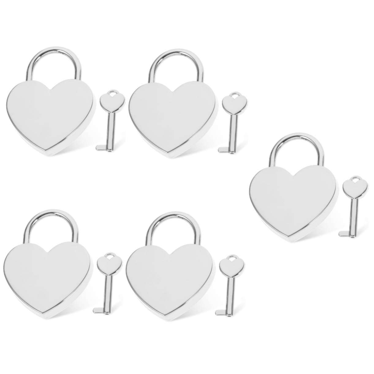 Hemobllo 5pezzi Piccolo Lucchetto Cuore Con Chiave Per Romantiche Lucchetto Per Bagagli Scatola Gioielli Diario e Di Auguri Design Elegante e Compatto Facile Da Usare