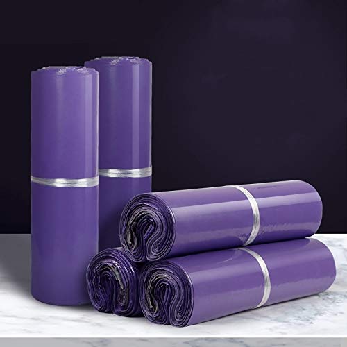 Buste Per Spedizioni,Buste Spedizione 100 buste di posta in materiale PE impermeabili viola nuove buste di imballaggio stampate con sacchetti di immagazzinaggio di corriere autosigillanti(Color:38x52c