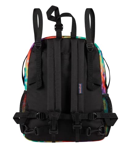 Image of JanSport Central Adaptive Backpack - Wheelchair & Walker Compatible, Tuck-Away Shoulder Straps, Adjustable Backrest Loops & Anchor Straps, Iconic Design, Red /Multi Hippie Days