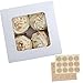 15 Stück Cupcake Muffin Box Karton mit großem Sichtfenster inkl. Einlage Patisserieschachteln Biologisch Abbaubar (4er)