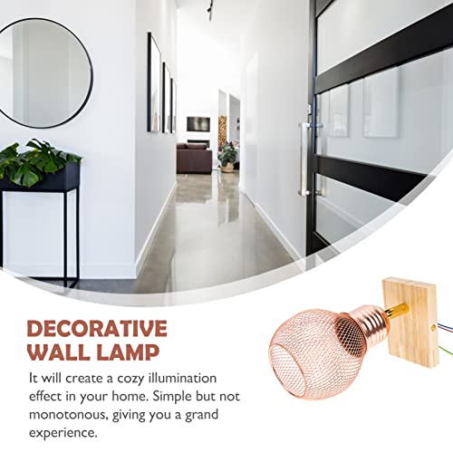 Lámpara de pared de interior resistente jojofuny aplique de madera duradero 4