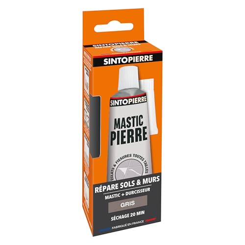 Mastic gris SINTO répare sols et murs en pierre pour une restauration durable