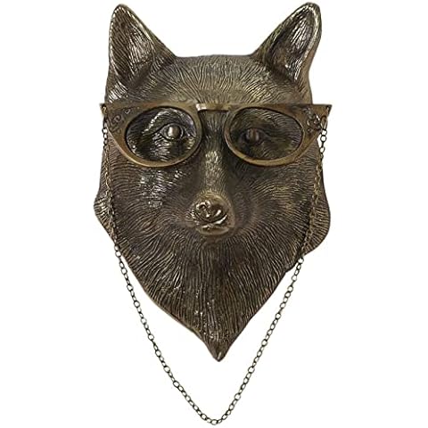 FZQBEY Animal Heads Wall Art,Animal Wall Hanging Sculpture Stag Head Wall Sculpture Resin Animal Head Wall Decor Ornament for Home Decoration Cover