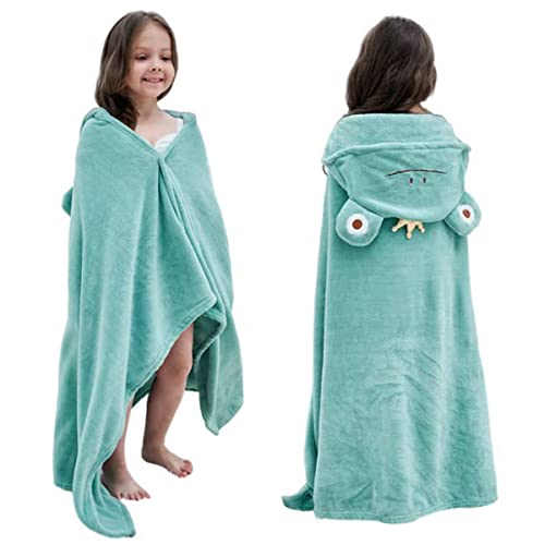 Playshoes Asciugamano Con Cappuccio In Spugna 100x100 Cm – Verde – Morbido E Assorbente Per Neonati E Bambini