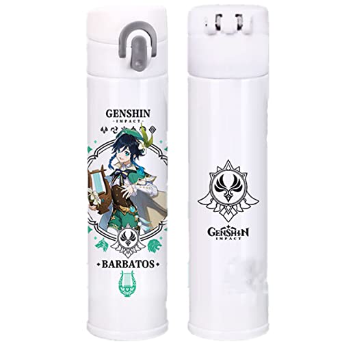 Sonsoke Genshin Impact Bouteille d'eau isotherme réutilisable en acier inoxydable de 400 ml pour enfants (Venti) Cover