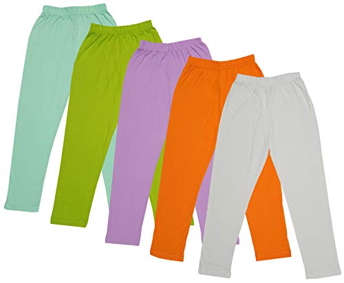 Image of indi weaves Girls Super Soft Cotton Solid Capri Pants Pack of 2