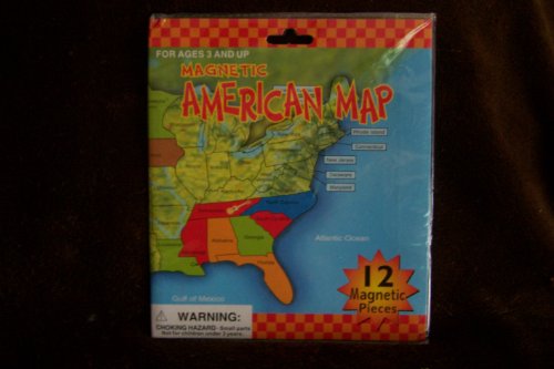 Magnetic American Map 12 Magnetic Peices