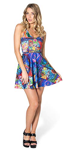 Image of Sister Amy Printed Elastic Sleeveless Shaping Breathable Camisole Skater Dress