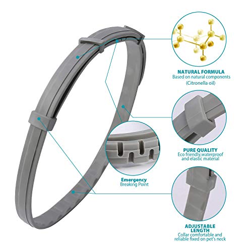 Cat Flea and Tick Collar,8 Month Flea and Tick Treatment and Prevention Cats,Adjustable,Waterproof,100% Natural Ingredients,Include Tick Removal Tools (2 Pack)