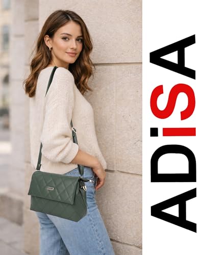 Image of ADISA Women's Girls Quilted Cross Body Sling Bag with Height Adjustable Belt (SL5169)
