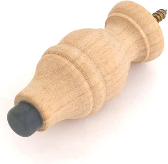 Renovators Supply Manufacturing Door Stoppers 3 5/8 in. Wall Mount Victorian Unfinished Wooden Door Bumper Stops Pack of 4