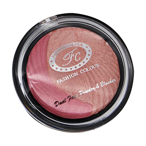 Image of FASHION COLOUR Dual Face Powder & Blusher | Easy Blend | Highly Pigmented | Natural Glow | Face Makeup Blush For Cheekbones & Highlighting | Face Blusher For All Skin Tones | Shade 09