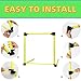 Adjustable Height Hurdles Training Equipment, 3Pcs Practice Hurdles Track and Field for Agility Training, Indoor & Outdoor Detachable Jumping Speed Hurdles for Football, Soccer, Basketball, Dogs