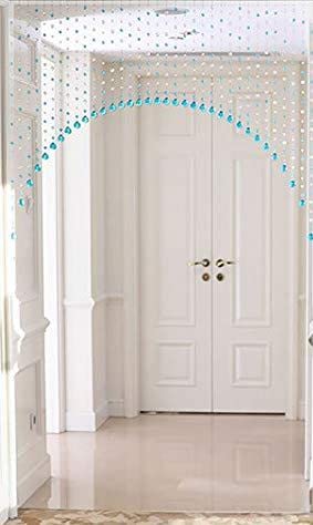 Image of K9L 10 String, Acrylic Bead and Drops, String Hanging Crystal Curtain (10 String Suitable to 2.5 to 3 Feet Width) (SkyBlue)