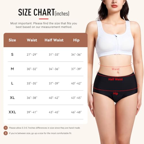 Image of Carer Womens Incontinence Underwear, 150ml High Absorbent, 2 Pack Black 2XL | Washable Bladder Leak Proof Underwear for Women, Reusable Womens Incontinence Panties, Urine Leakage Protective Panties