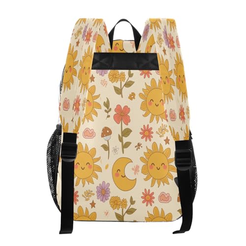 Cute Sun and Moon Clear Backpack - Stadium Approved Large 15.7-inch Waterproof Transparent Bag for Sports, Concerts, Work, Travel#5293