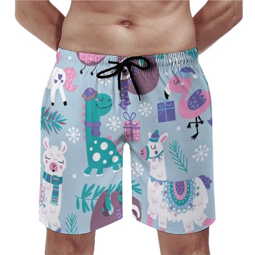 Shorts de bain homme sloth alpaca idéal pour la plage et les activités d'été