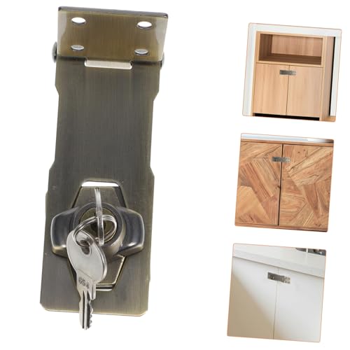 Image of PartyKindom Iron Stainless Steel Construction Barn Door Lock Shed Gate Latch High Hardness