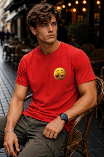 Image of INKKR Regular Fit Half Sleeves Round Neck Typographic Printed Cotton T-Shirt
