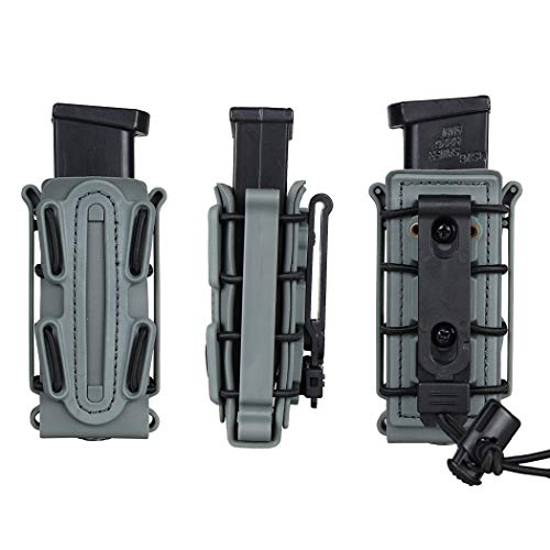 Idogear Mag Pouch Pistol Magazine Pouches 9Mm Softshell Adjustable Universal Mag Carrier .40 S&W .45 Acp With Belt&Molle Clips (Wolf Gray) #TOP1