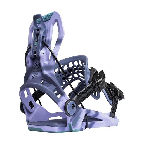 Nidecker Flow Fenix Snowboard Bindings Mid-Flex All-Mountain Binding with Asym UniBack & EVA Base Orchid Small