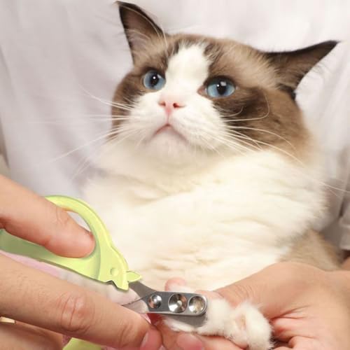 Image of Qpets Cat Nail Clipper, Upgrade Cat Nail Cutter, Dual Hole Pet Nail Nail Cutter for Cat, Stainless Steel Nail Trimmer with Nail File Pet Grooming Tools