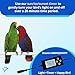 HappyBird Lighting Bird Cage Light with Chew Guard - Full Spectrum LED Pet Light - Simulates Natural Environment - Safe for Hookbill Birds – Easy to Install - (18