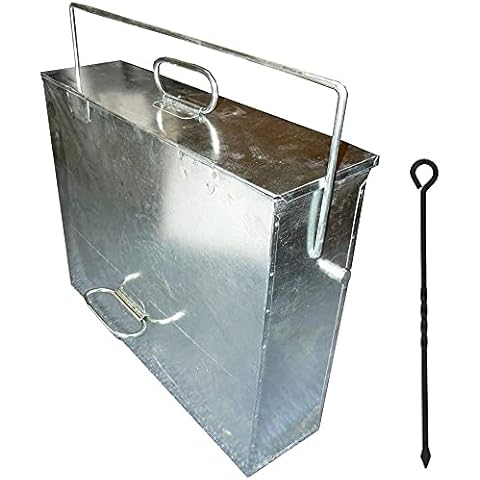 Srendi® Galvanised Ash Carrier with Poker Cover