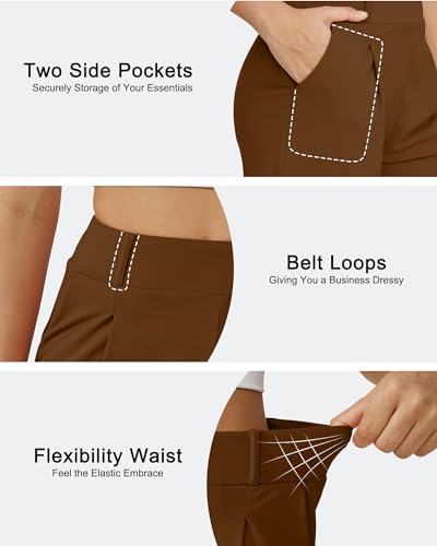 Image of G4Free EverGoing Dressy Casual Shorts for Women 4 inch High Waisted Summer Lounge Pleated Shorts with Pockets