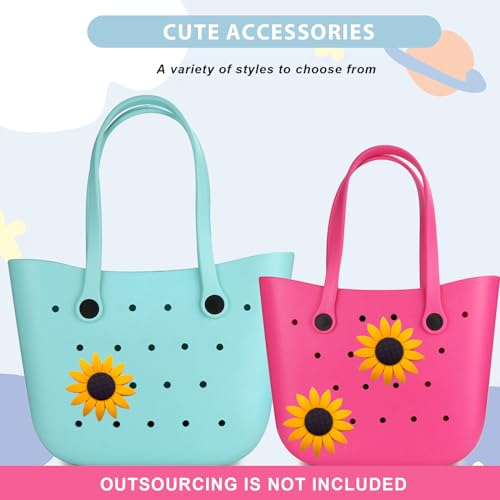 Image of Lckaey Rubber Beach Bag Accessories-PVC Rubber Totes organizer Sport Charms- for Purse Bogg Inserts
