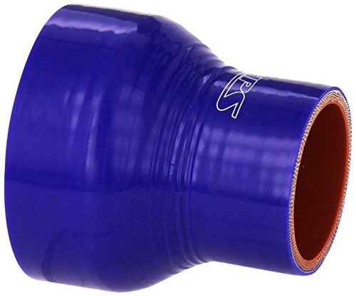 Image of HPS HTSR-175-275-BLUE Silicone High Temperature 4-ply Reinforced Reducer Coupler Hose, 80 PSI Maximum Pressure, 3 inch Length, 1-3 /4 inch > 2-3 /4 inch ID, Blue