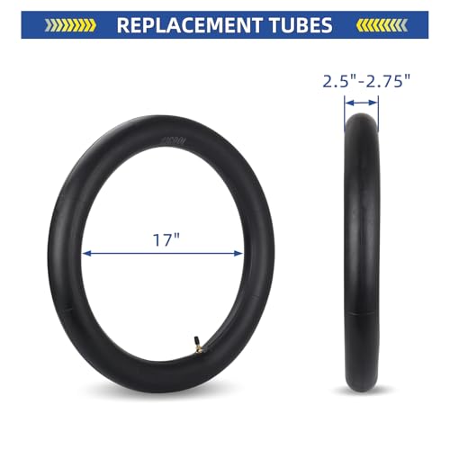 Image of GICOOL 2.50 /2.75-17 inch (70 /100-17) Dirt Bike Replacement Inner Tubes, 2 Pack with TR4 Valve Stem, Fits for Honda, Coolster, TaoTao, 110cc, 125cc and 140cc, Dirt Bikes, Moped, Scooters