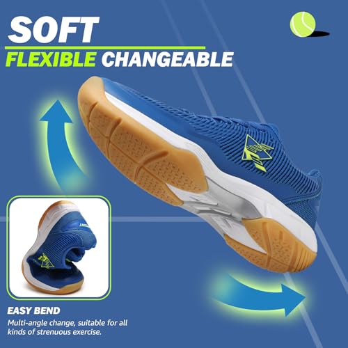 Image of ASHION Pickleball Shoes for Men Tennis Shoes Sneakers for All Court Racquetball Athletic Shoes for Racquet Sport | Arch Support