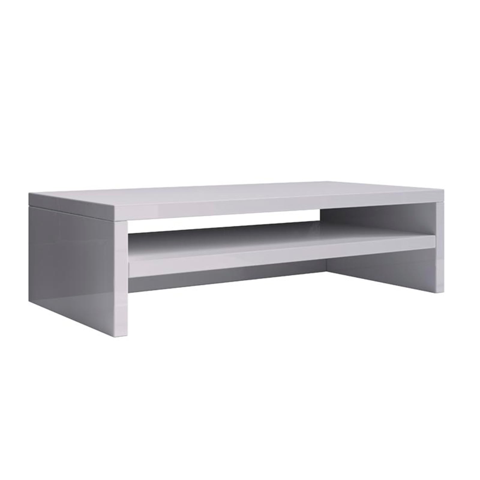 Muebles Bonitos | Soporte para monitor Adelis | Ancho 46 x Alto 13 x Profundo 23 cm | Mueble de Melamina | Color Blanco