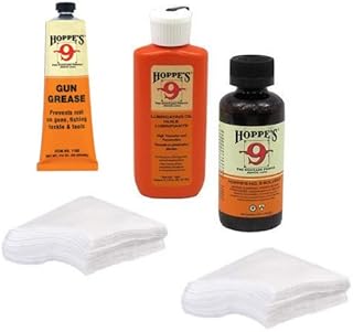 Westlake Market Gun Bore Cleaner, Lubricating Oil, & Gun Grease with 50 Patches for .38, 9mm.40.44 and .45 Caliber Handguns/Pistols Made in USA