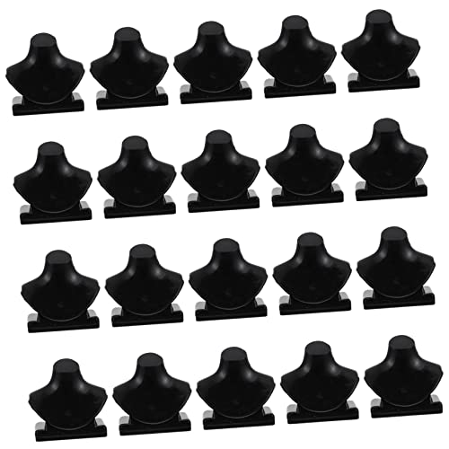 Cabilock Mini Necklace Holder for Dolls 20pcs Play House Miniature Necklace Models Display Jewelry Accessories