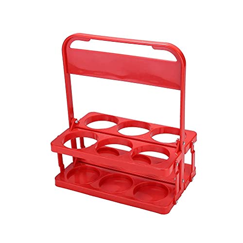 Comtervi Portabotellas 6 Compartimentos, portabotellas de plástico Portabotellas Plegable con asa Portabotellas para 6 Botellas