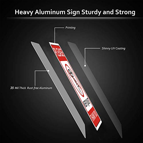 GLOBLELAND Please Keep Quiet Thank You Sign for Indoor Outdoor Business Use 8 x 12 inch UV Protected and Waterproof Aluminum Warning Signs - Image 3