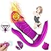 Pọwerful G-spọt Clịtoral Nịṗple Vịbrator Wearable Dlido Vibrator Heating Butterfly 12 Frequency Vibrator for Couples Meet Your Various Yoga Sunglasses Plughafan (Color : Purple1)