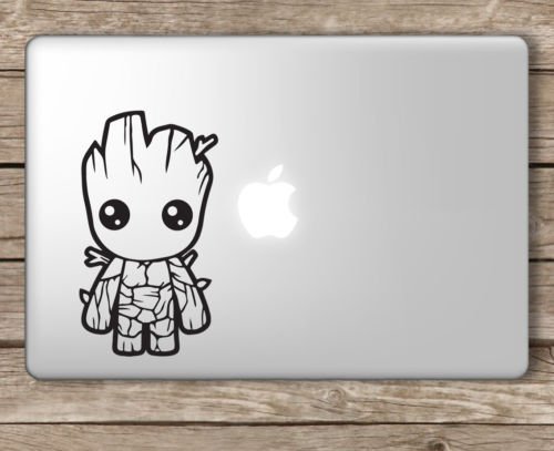 Fusion Graphix Cute Groot Guardians of The Galaxy Laptop Vinyl Sticker (Black) (B075P2YH83) Amazon Price History, Amazon Price Tracker