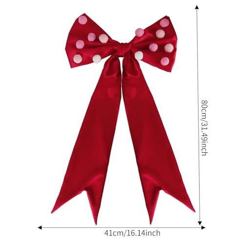 Cinta para decoración de San Valentín con nudos de pompones para muebles 6
