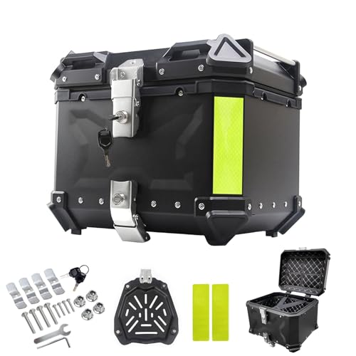 Bauletto per moto 36L45L55L65L80L100L per Scooter Baule per casco posteriore moto Valigia Rigida di alluminioNero36 L